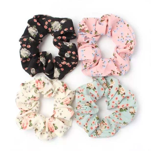 8390 molly & rose floral scrunchy