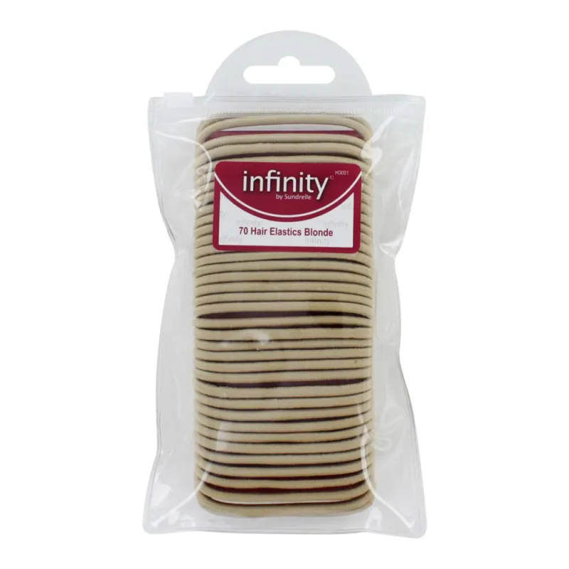 INFINITY HAIR ELASTICS 70s BLONDE IN POUCH