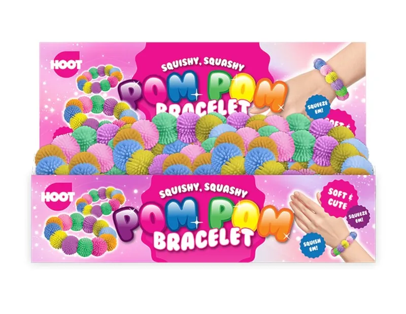 TOY11785 POM POM BRACELET DISP x 24