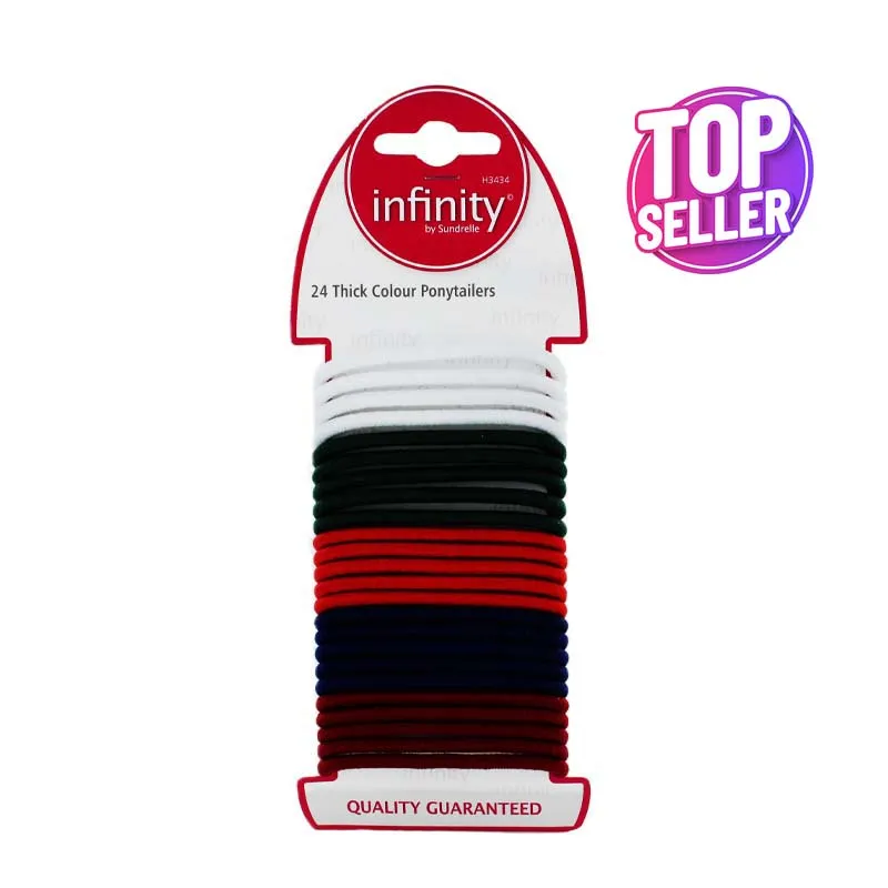 INFINITY COLOURED THICK ELASTICS