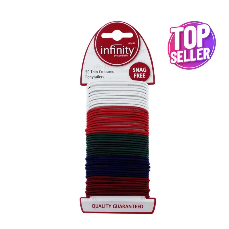 INFINITY THIN COLOURED ELASTIC'S 50s