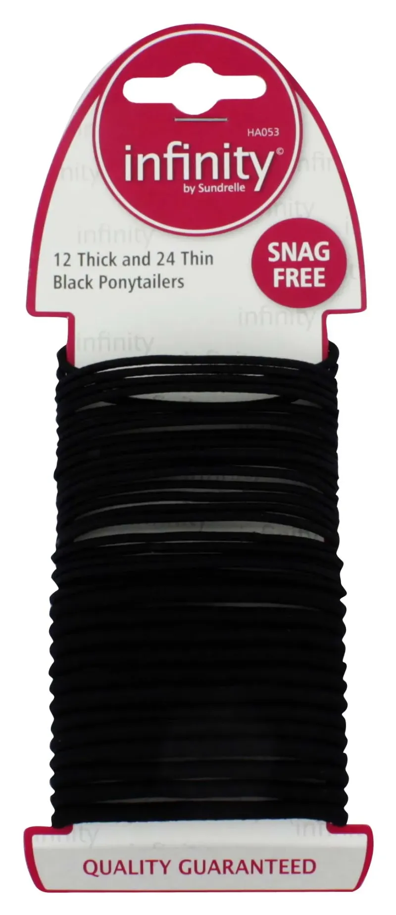 INFINITY BLK THIN/THICK ELASTICS