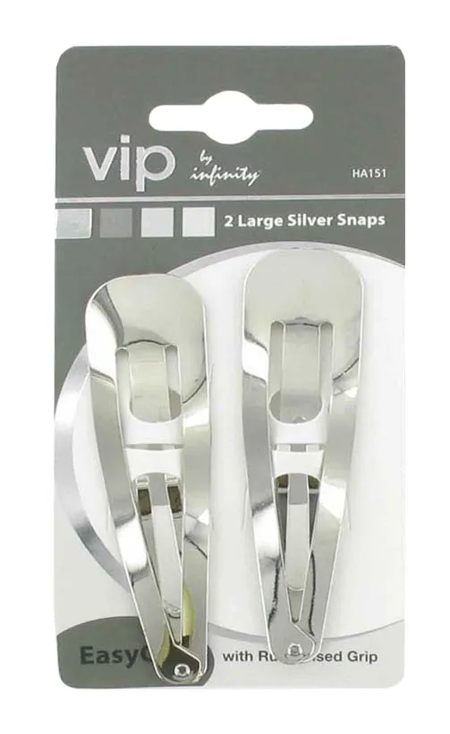 VIP SNAPS SILVER 9cm 2s easy grip
