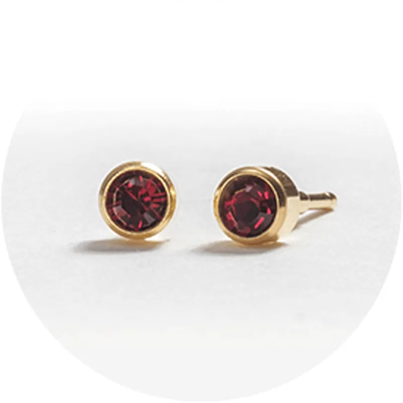 SYSTEM 2000 EAR STUDS JANUARY GOLD x 12