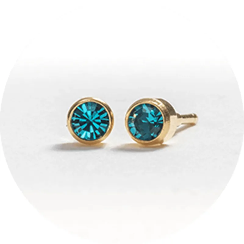 SYSTEM 2000 EAR STUDS DEC GOLD x 12