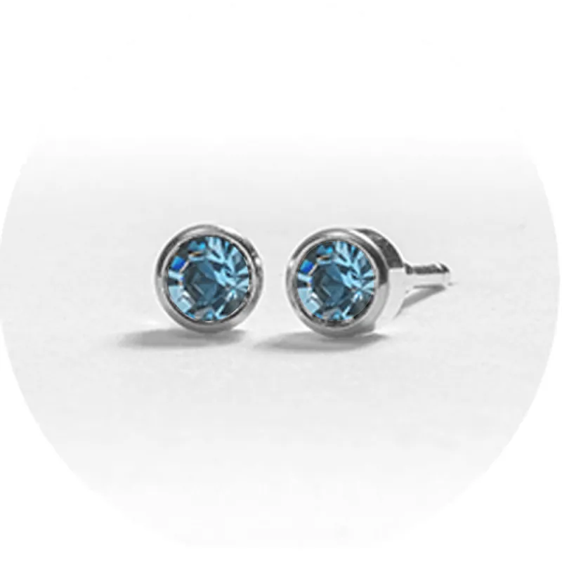 SYSTEM 2000 EAR STUDS MARCH SILVER x 12