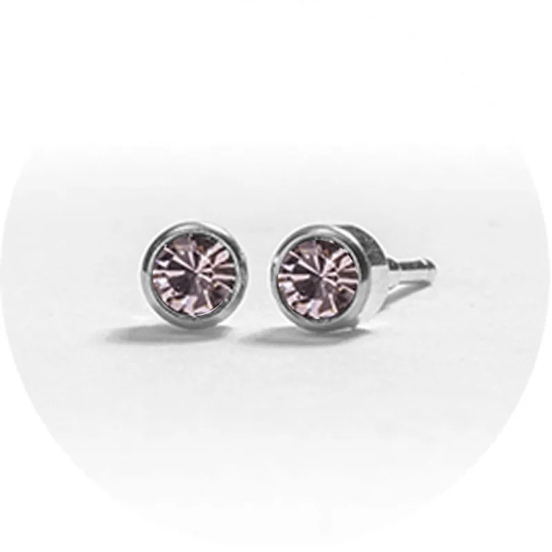 SYSTEM 2000 EAR STUDS JUNE SILVER x 12