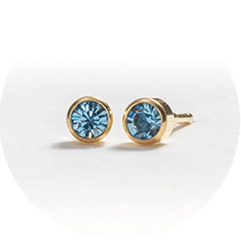 SYSTEM 2000 EAR STUDS MARCH GOLD x 12