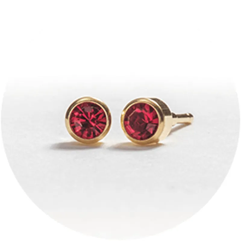 SYSTEM 2000 EAR STUDS JULY GOLD x 12