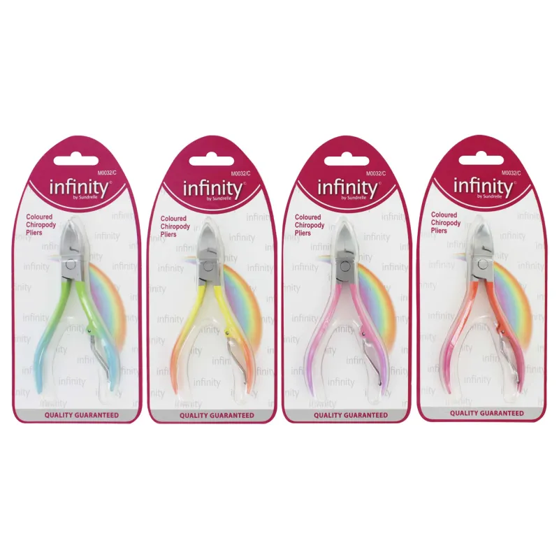 INFINITY NAIL PLIERS COLOURED 10cm