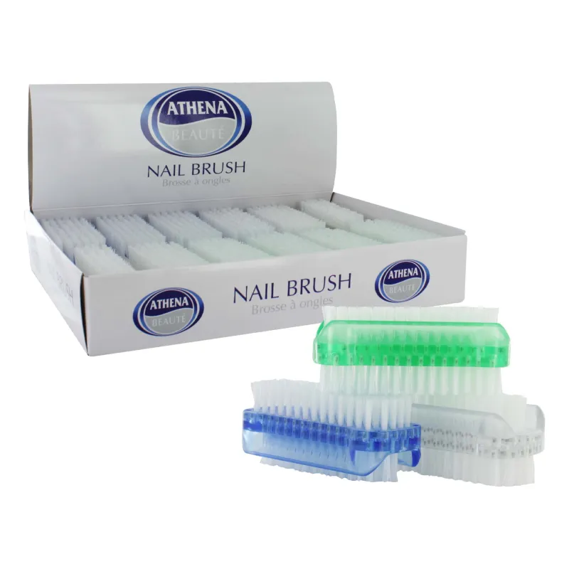 ATHENA DOUBLE SIDED NAIL BRUSH x12