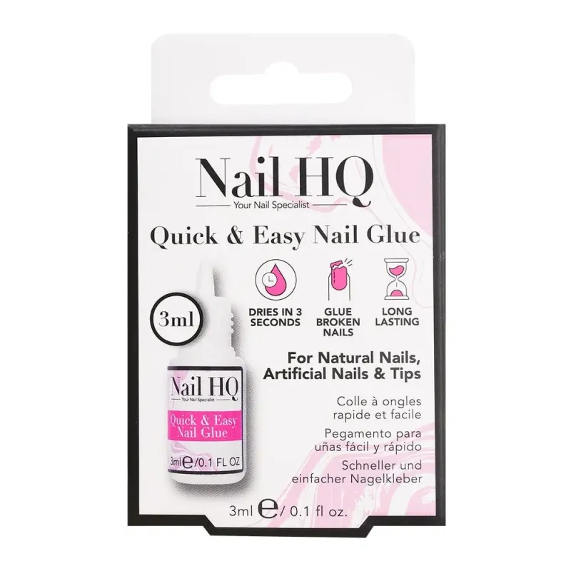 NAIL HQ QUICK & EASY NAIL GLUE 3ml 80 45 412
