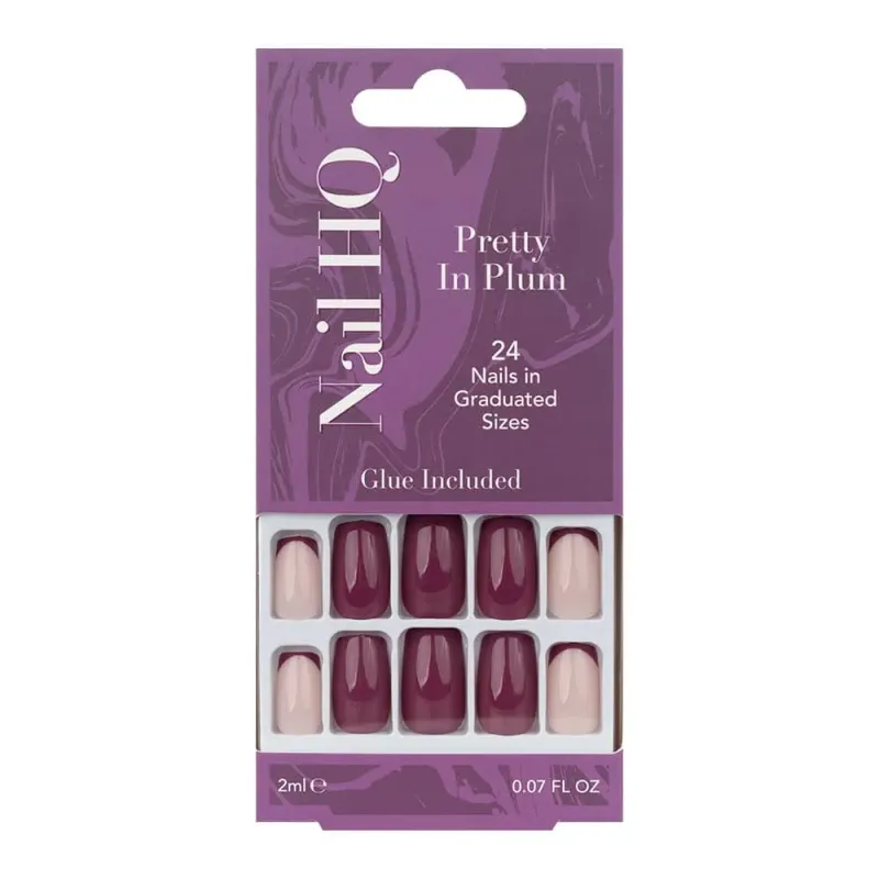 NAIL HQ FALSE NAILS PRETTY IN PLUM 80 45 388