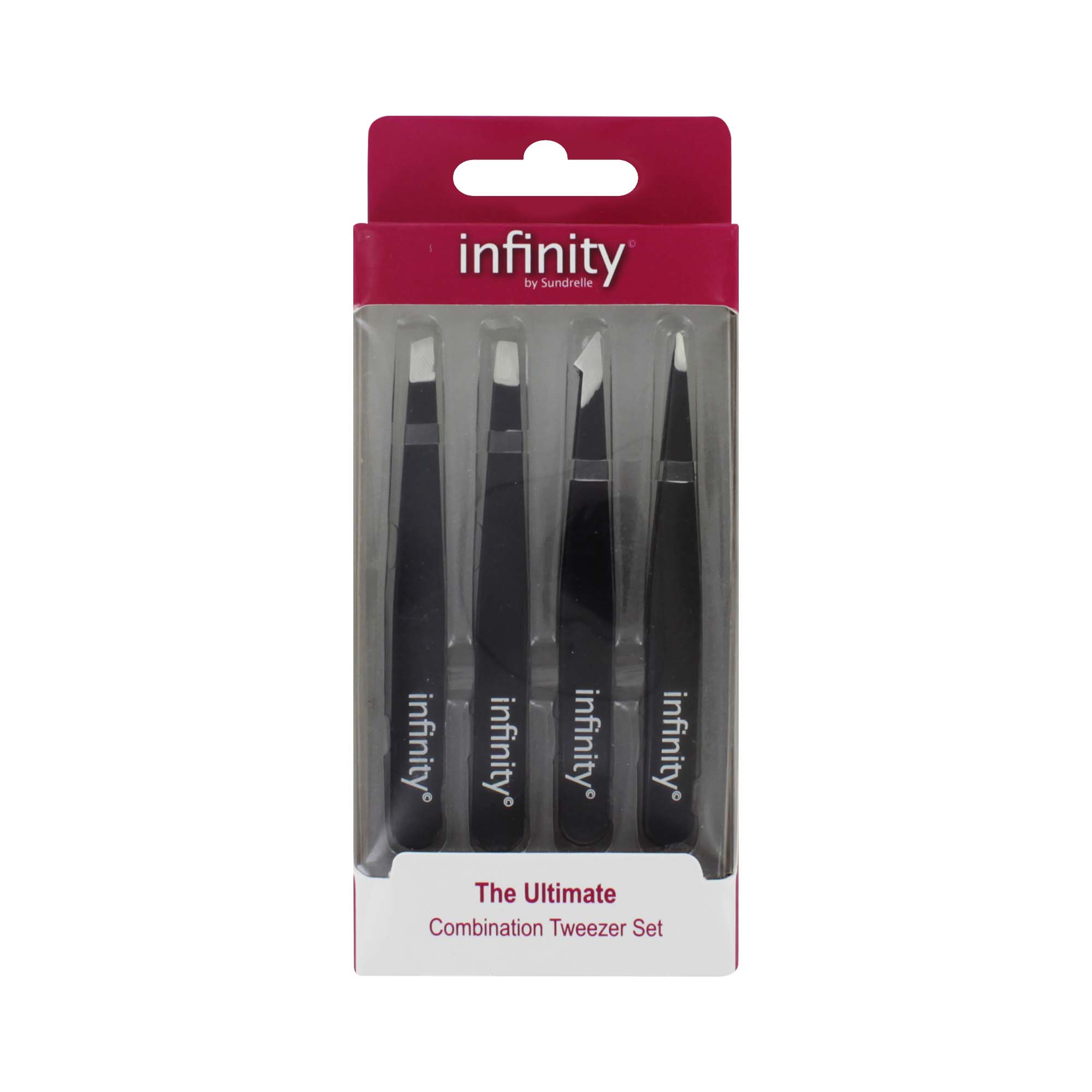 INFINITY 4 PACK TWEEZER SET BLACK