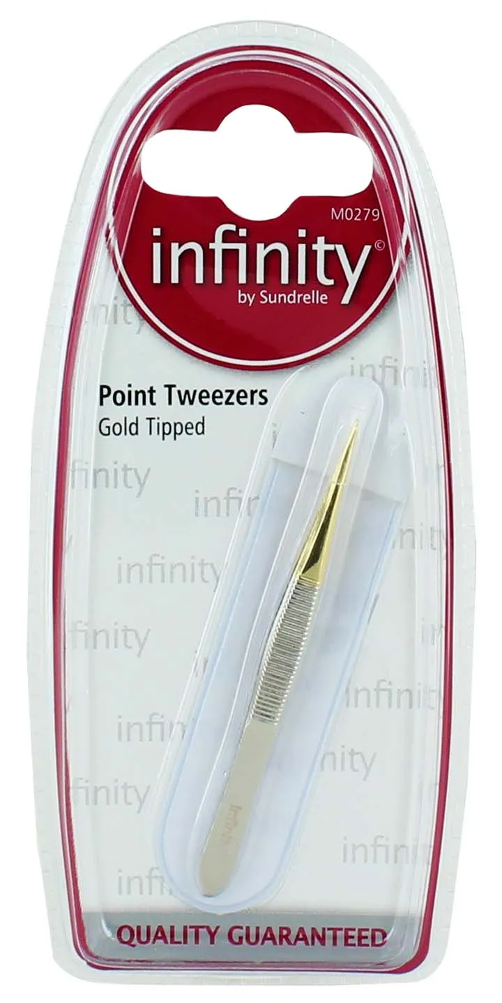 INFINITY GOLD TIP TWEEZERS POINT
