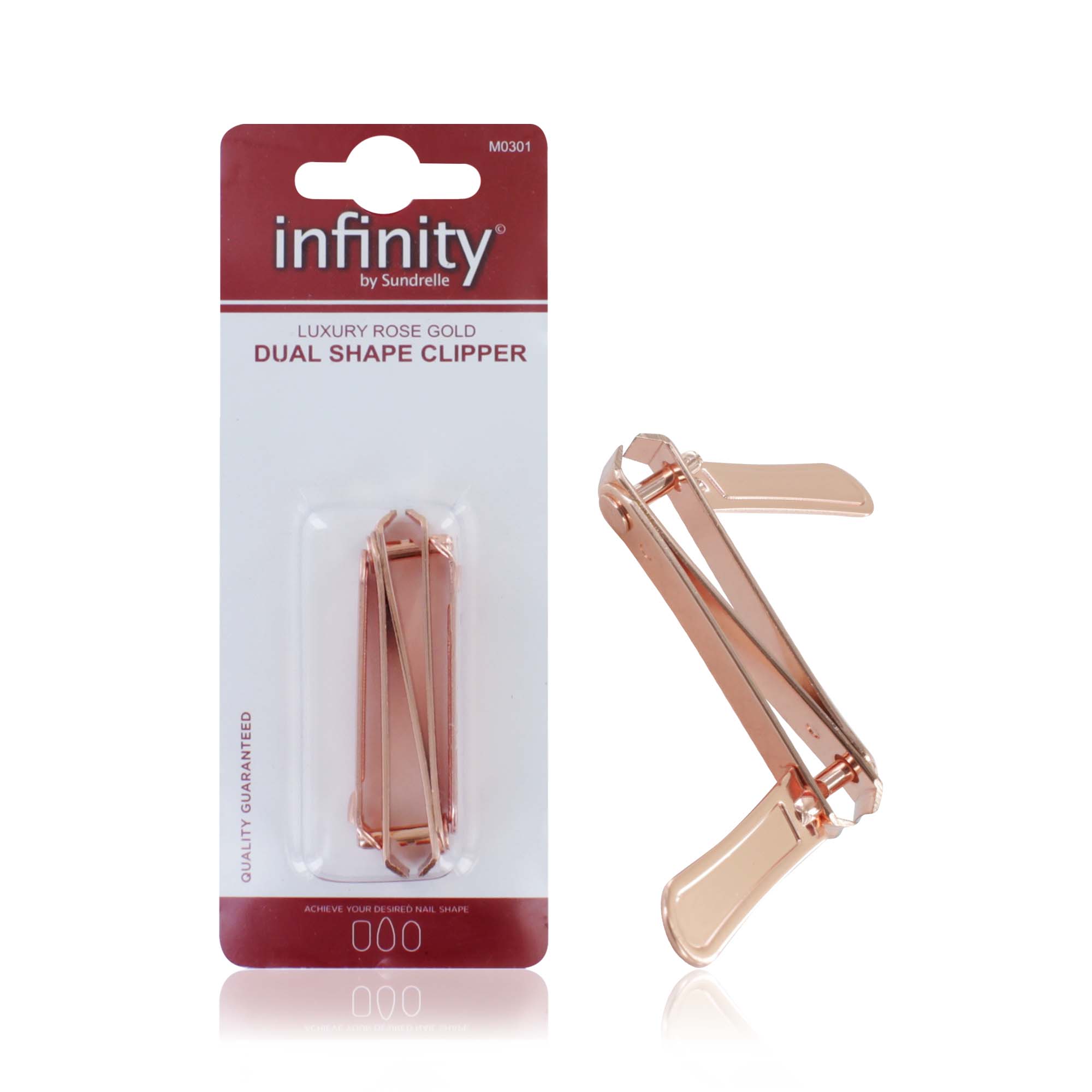 INFINITY ROSE GOLD DUAL NAIL CLIPPER