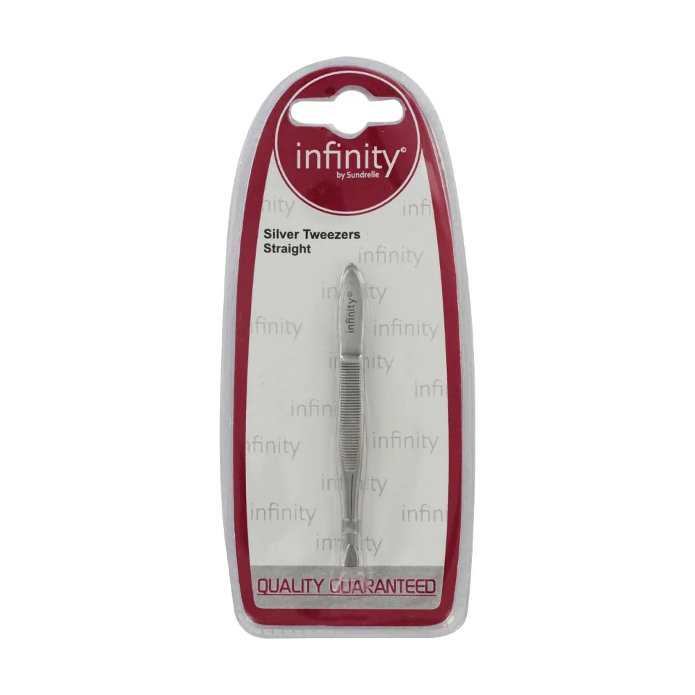INFINITY SILVER TWEEZERS STRAIGHT