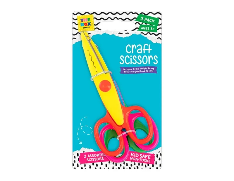 STA12639OB CRAFT SCISSORS 3pk