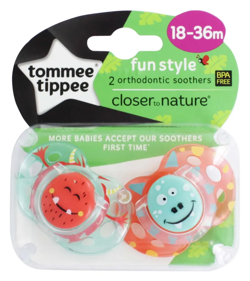 43340399 FUN SOOTHERS ORTHODONTIC 18-36m x3