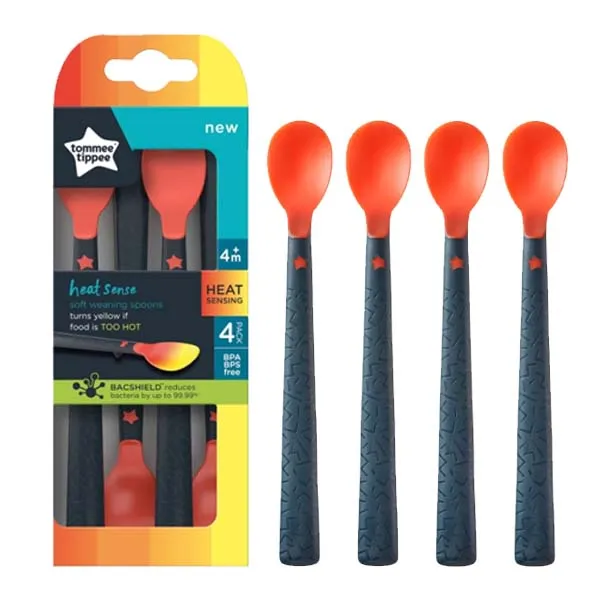 447188  4  HEAT SENSOR WEANING SPOONS x 6
