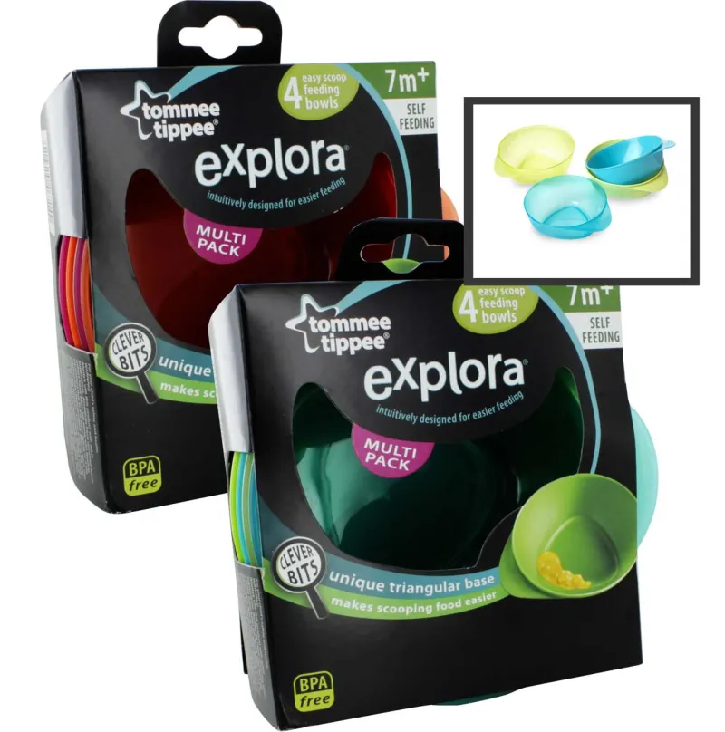 44671450 TT 4 EASY SCOOP FEEDING BOWLs x2