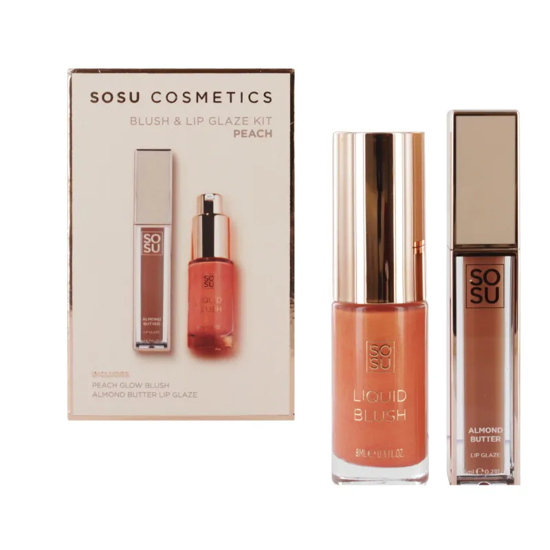 SOSU BLUSH & LIP GLAZE KIT PEACH
