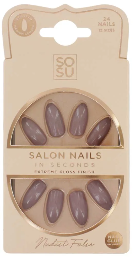 SOSU FALSE NAILS STILETTO NUDIST