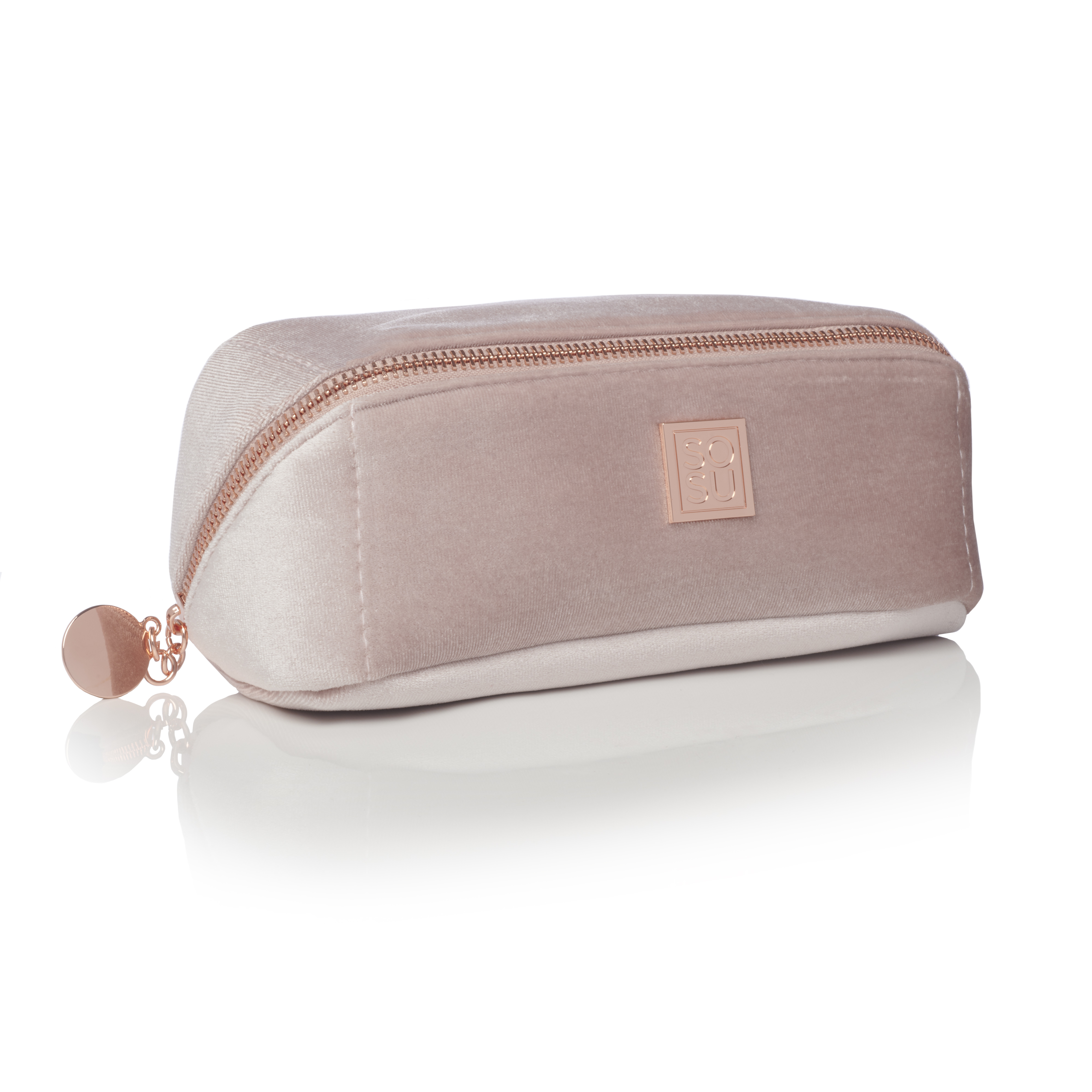 SOSU VELVET VANITY BAG NUDE