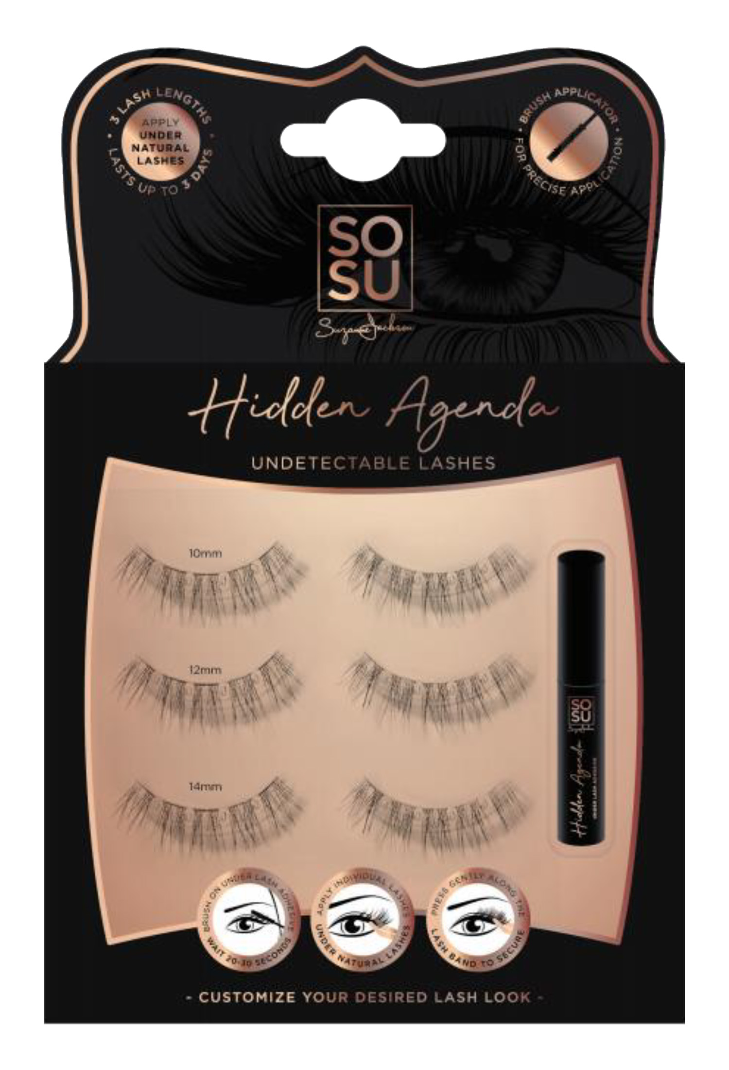 SOSU HIDDEN AGENDA UNDETECTABLE LASHES blk box