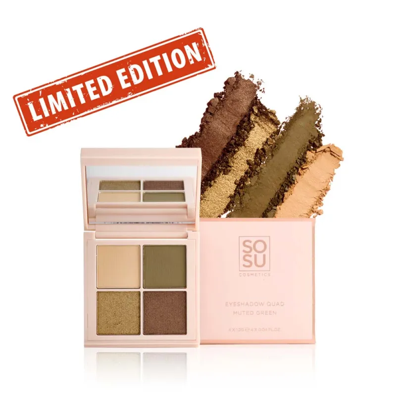 SOSU EYESHADOW QUAD MUTED GREEN