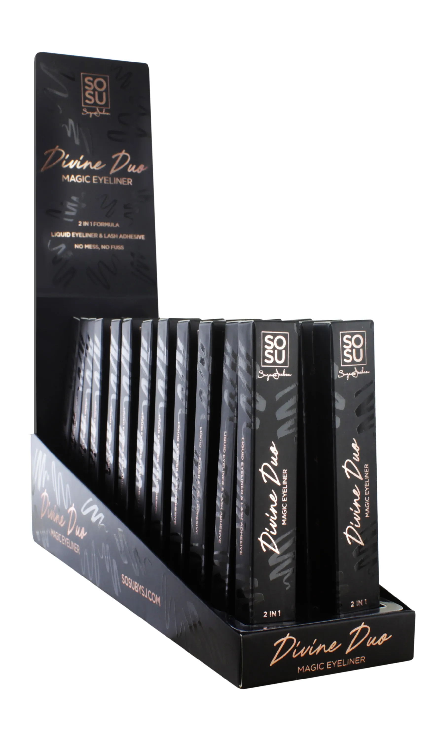 SOSU DIVINE DUO MAGIC EYELINER/LASH ADHESIVE x24