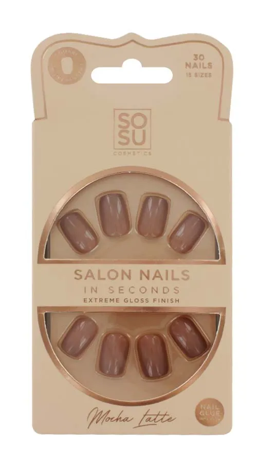 SOSU FALSE NAILS MOCHA LATTE