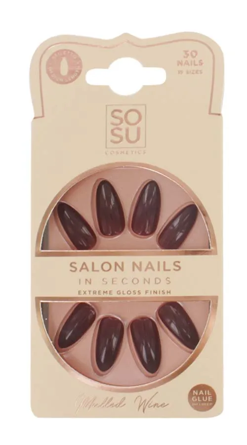 SOSU FALSE NAILS MULLED WINE