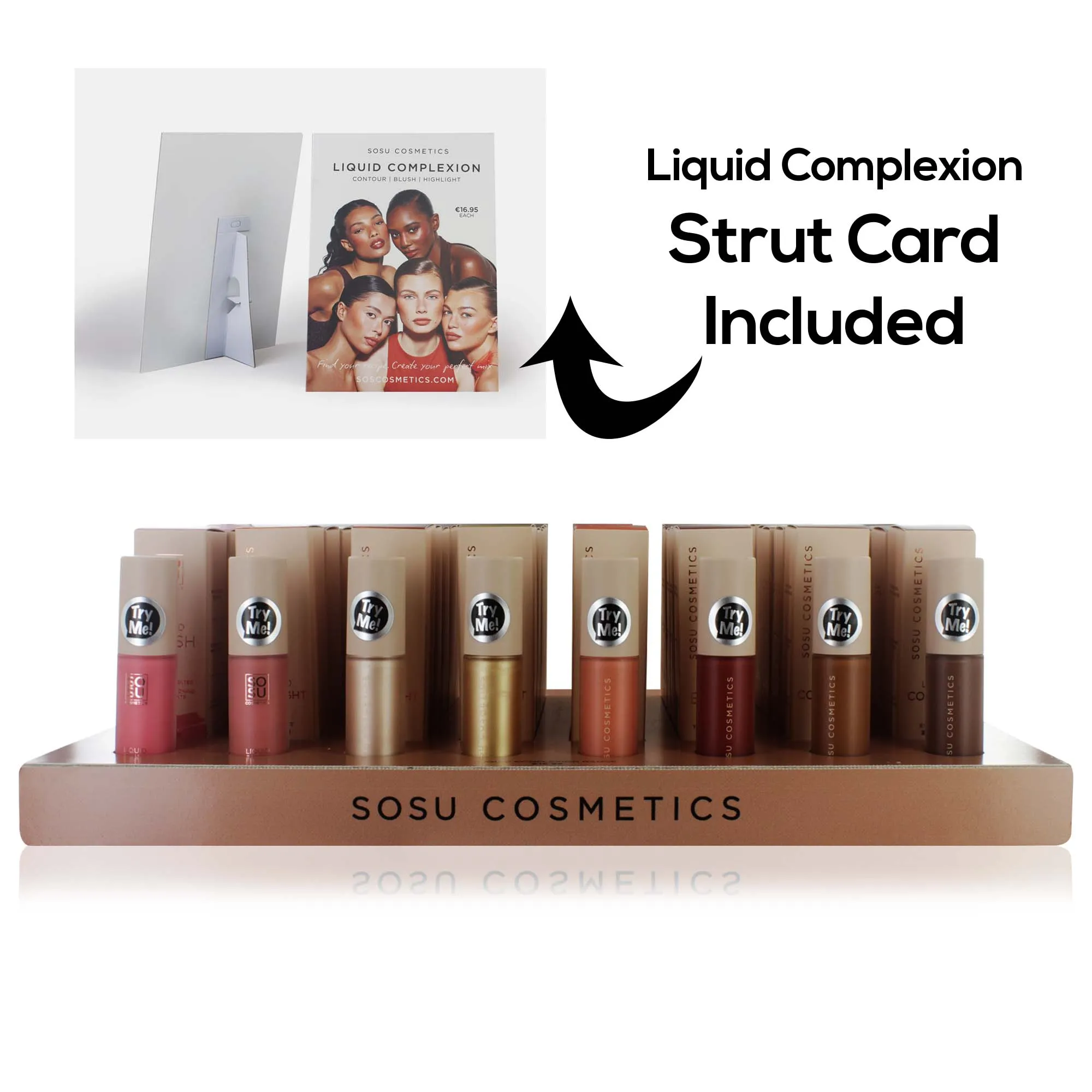 SOSU LIQUID COMPLEXION SHELF TRAY CDU NEW